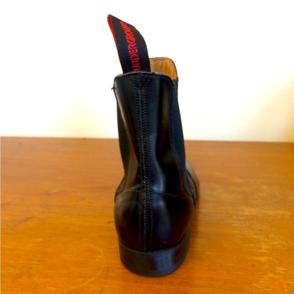 Underground Shoes England, Black Beatle Chelsea Boots, Punk/Mod - Picture 5 of 12